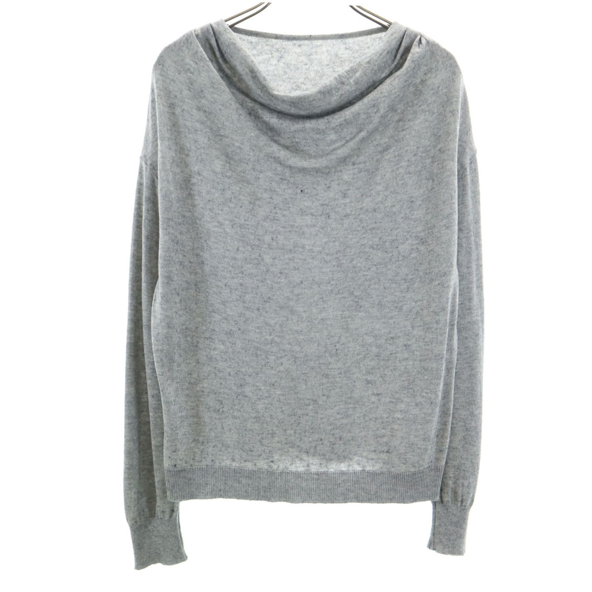 COUP DE CHANCE クードシャンス 日本製 長袖 ドレープ ニット 38 グレー レディース拍卖