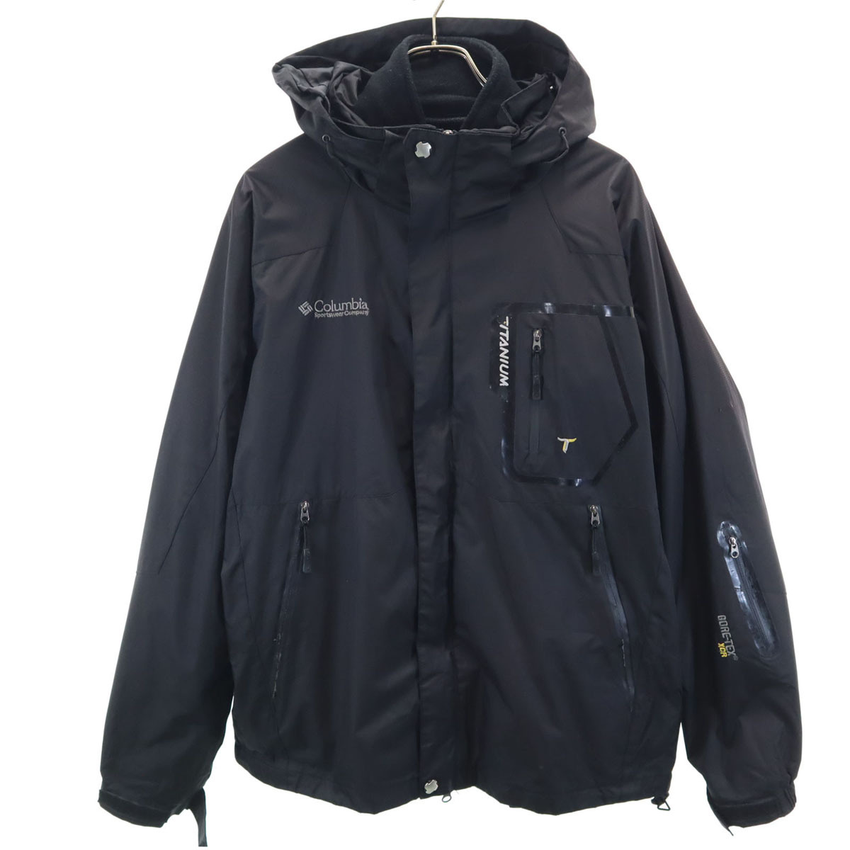 Columbia コロンビア 3WAY アウトドアジャケット M 黒 GORE-TEX フリースライナー付 メンズ拍卖