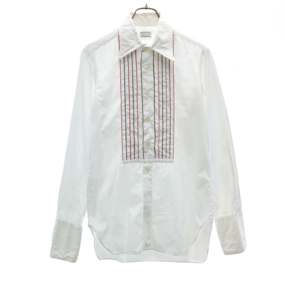 Croydon de Luxr Woolf Brothers 60s ヴィンテージ 長袖 フリル シャツ ホワイト メンズ拍卖