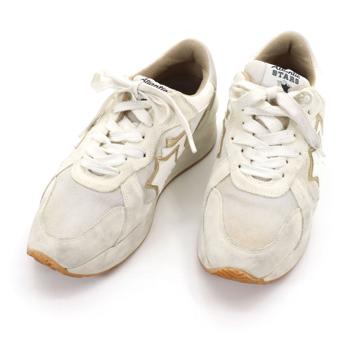 Atlantic STARS アトランティックスターズ イタリア製 スニーカー アイボリー レディース拍卖