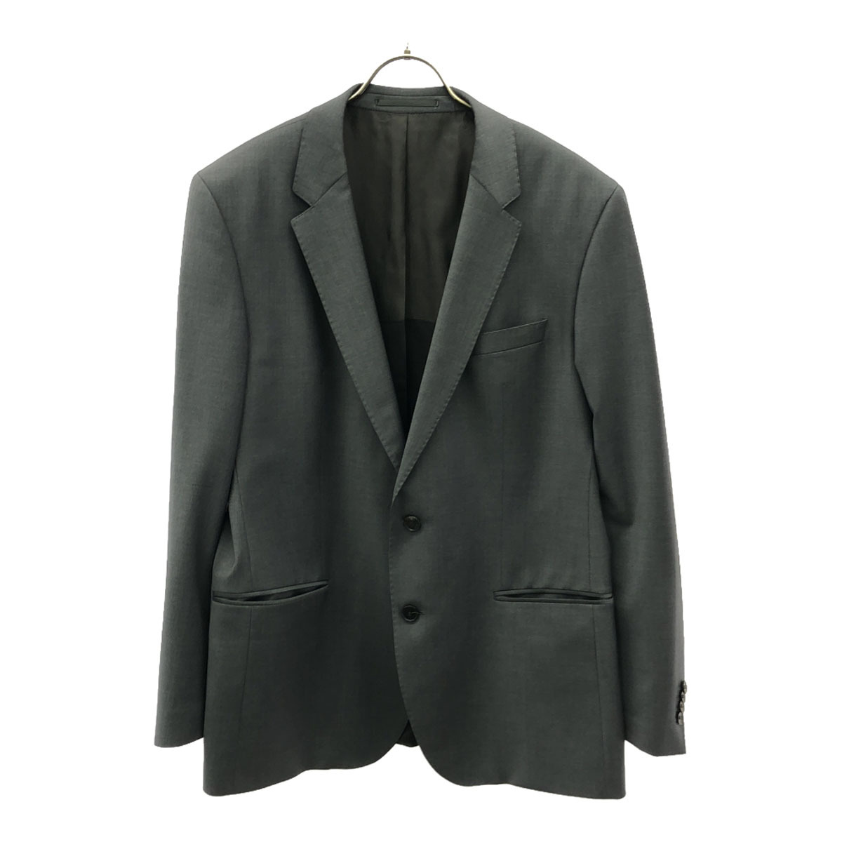 BOSS HUGO BOSS ボスヒューゴボス ウールブレンド ストレッチ テーラードジャケット 52 グレー メンズ拍卖
