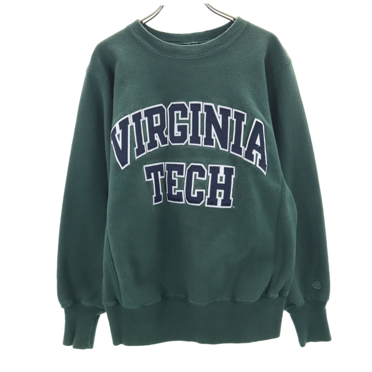 Champion チャンピオン 長袖 リバースウィーブ スウェット グリーン 内タグ、袖ワッペン欠損 メンズ拍卖