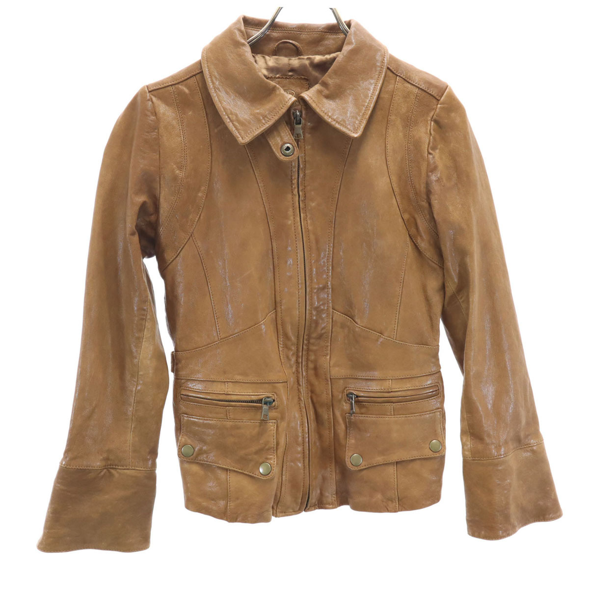 Banana Republic バナナリパブリック 羊革 レザージャケット S ブラウン レディース拍卖