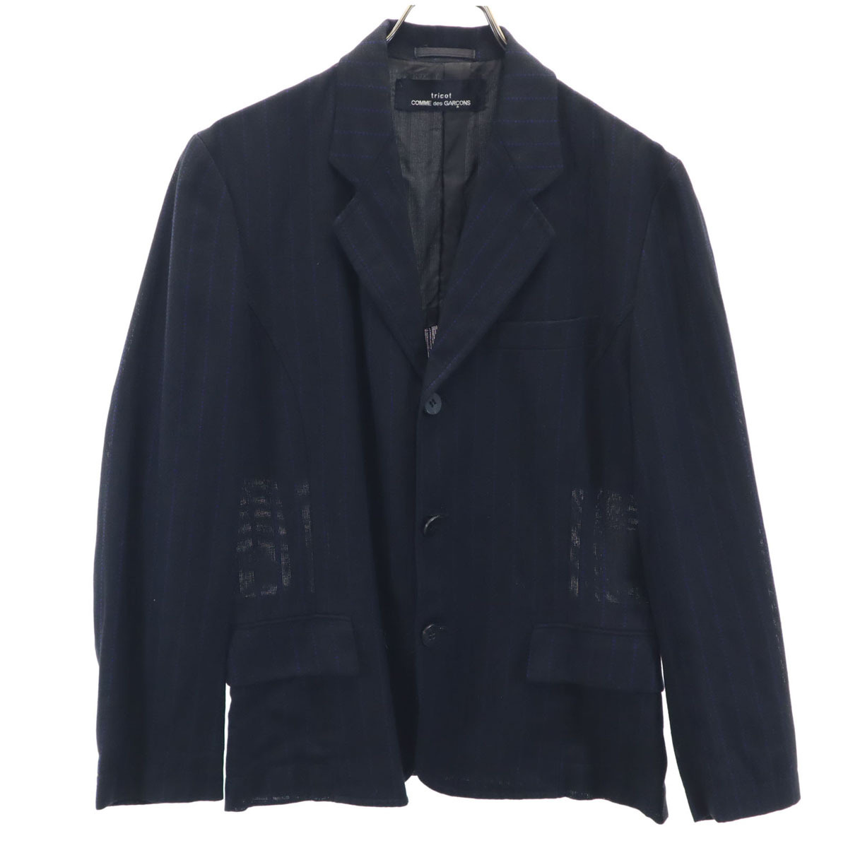 tricot COMME des GARCONS トリコットコムデギャルソン 80s 1989年 ヴィンテージ 日本製 ストライプ柄 テーラードジャケット メンズ拍卖