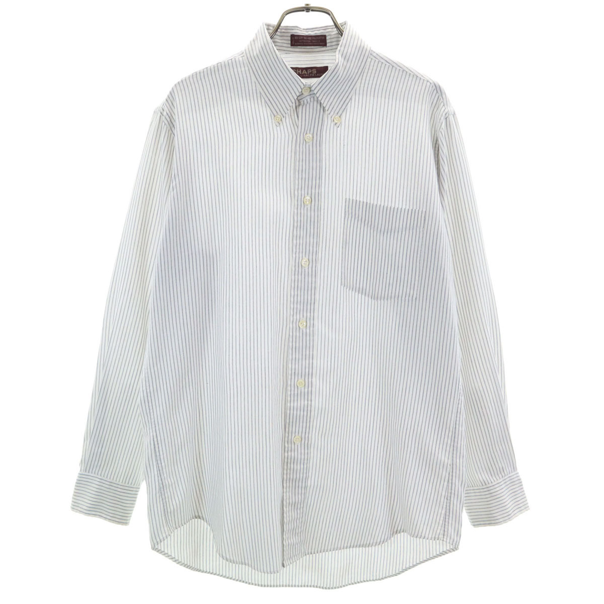 Chaps by Ralph Lauren チャップスバイラルフローレン 70s ヴィンテージ ストライプ柄 長袖 ボタンダウンシャツ コットンシャツ メンズ拍卖