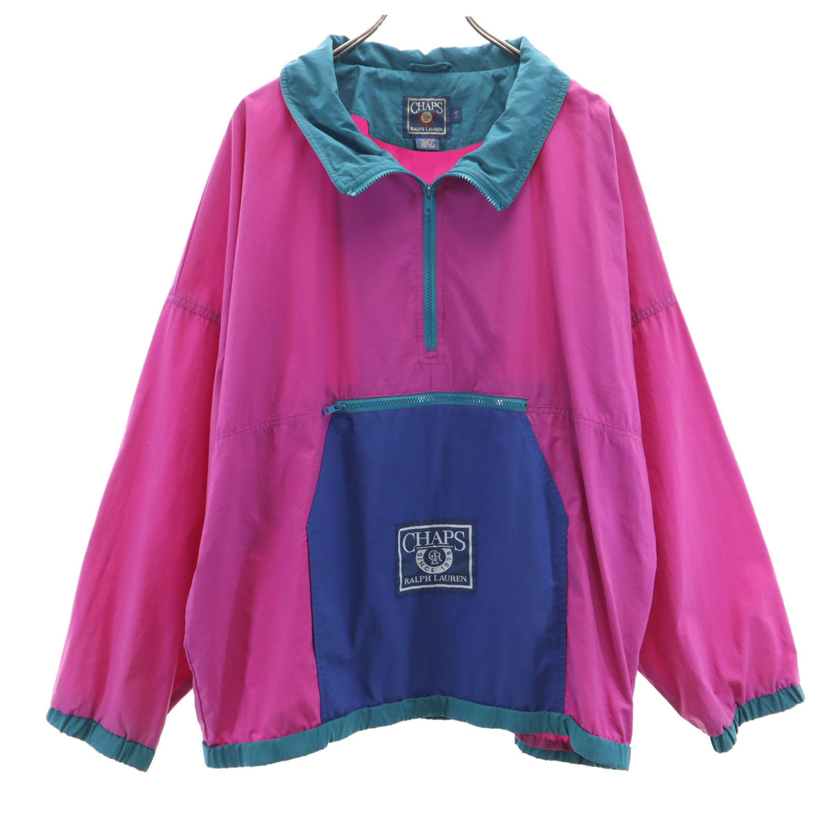 CHAPS RALPH LAUREN チャップスラルフローレン 80s ヴィンテージ プルオーバー ナイロンジャケット L ピンク メンズ拍卖