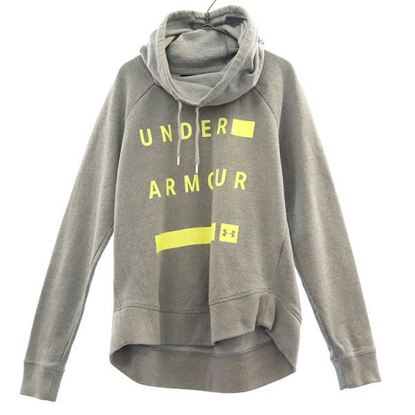 UNDER ARMOUR アンダーアーマー プリント 長袖 スウェットパーカー M グレー プルオーバー トレーナー メンズ拍卖