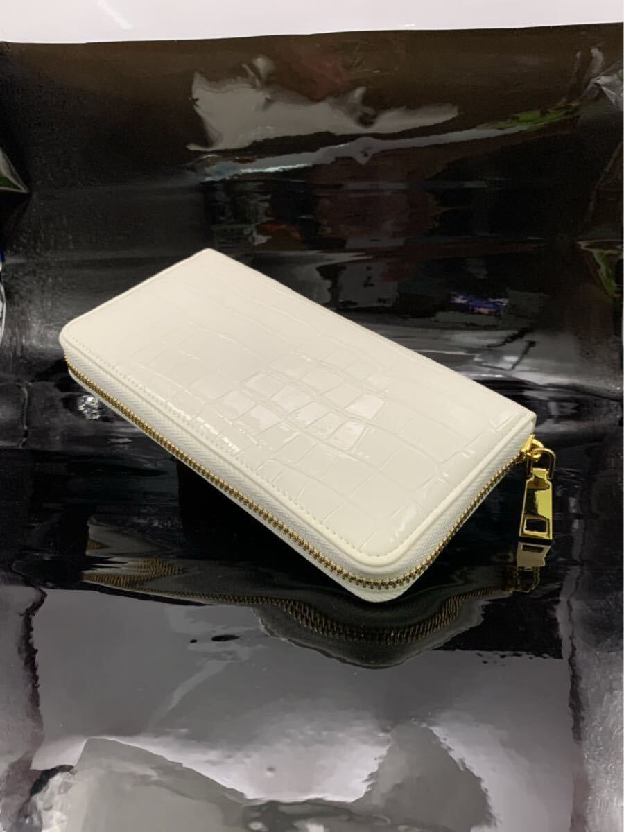 ラウンドファスナー 長財布 エナメル クロコダイル拍卖