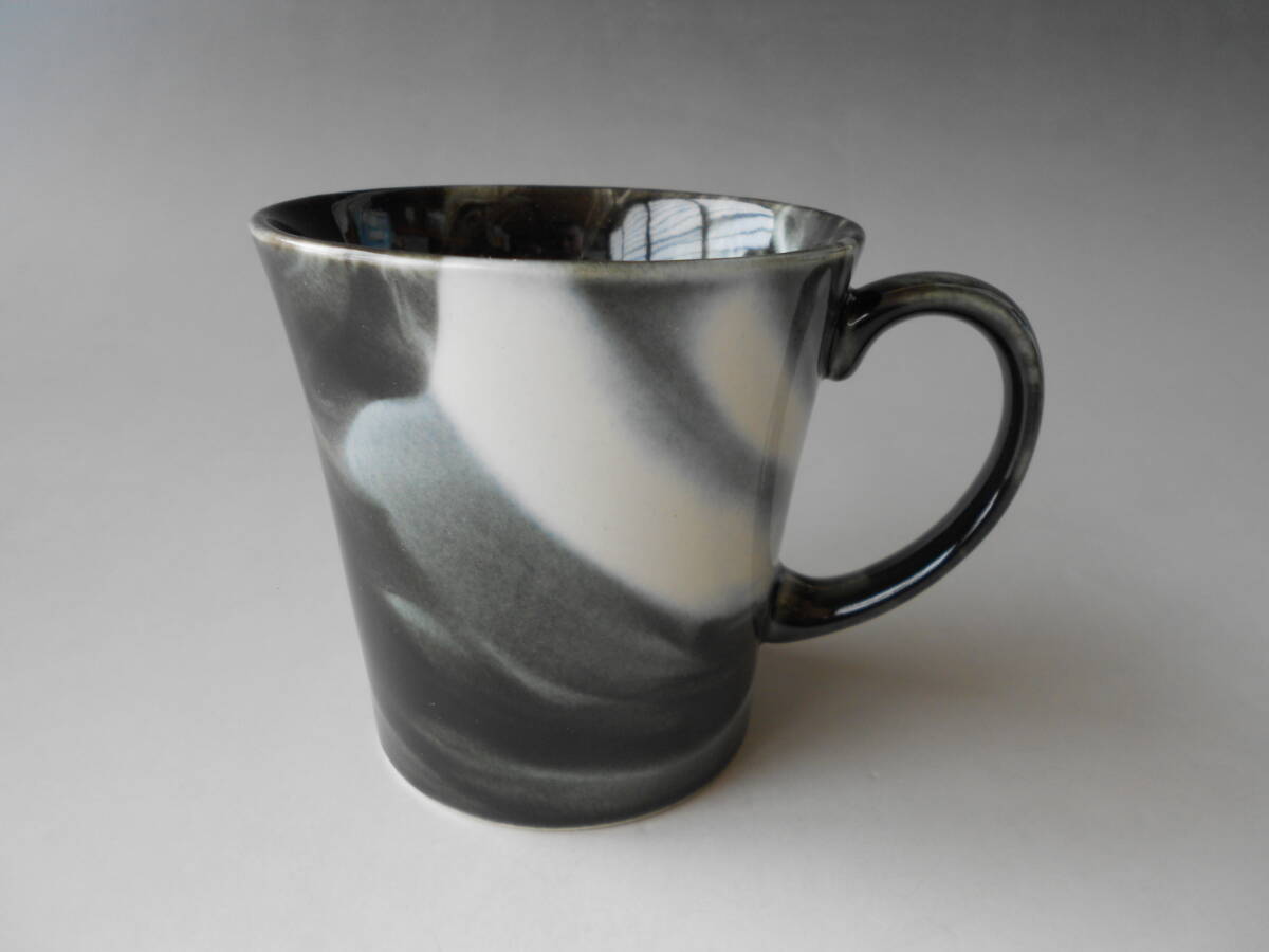 美濃焼! ☆ブラックマーブル・マグカップ☆ 新品 ギフト M784-33-6H 紅茶 カップ ミルク ラテ エスプレッソ 茶器 ギフト拍卖