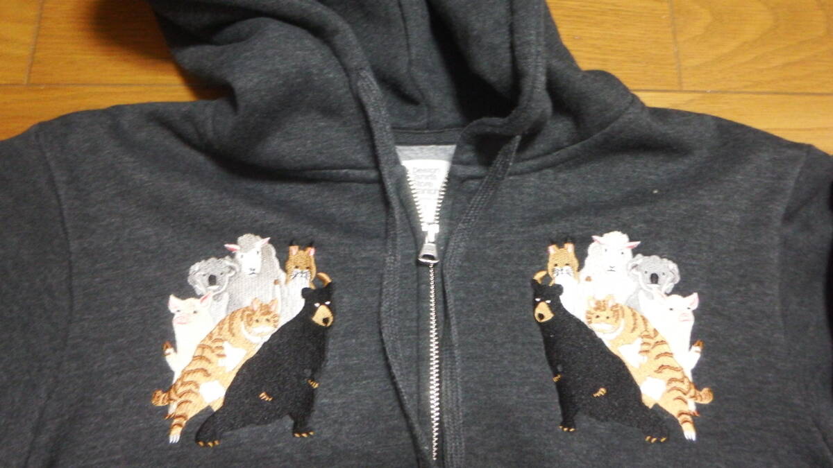 即決価格! 早い者勝ち! グラニフ チューチューアニマルズ パーカー Sサイズ 刺繍 ネコ 羊 豚 熊 コアラ クマ スウェット拍卖