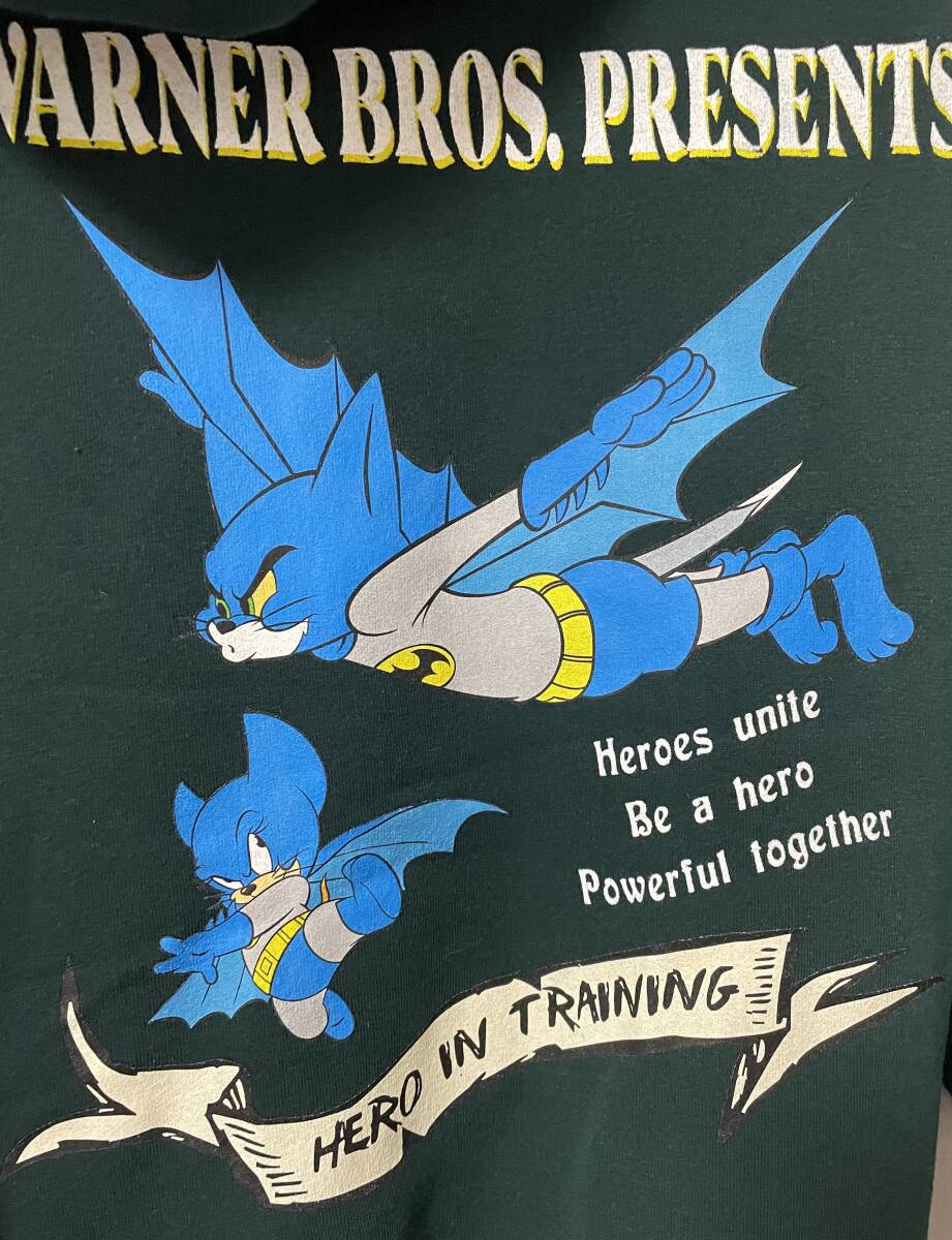 送料込☆ トムとジェリー&バットマン コラボ 裏起毛パーカー 4L拍卖