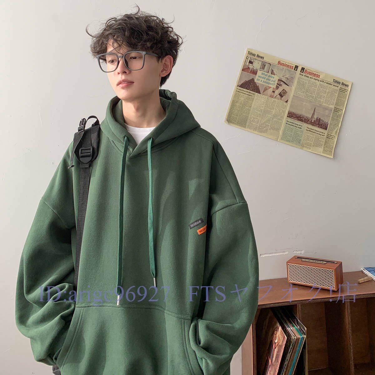 A5527☆新品メンズ トレーナー 韓国風 裏起毛厚手 長袖 大きいサイズ ゆったり フード付き 秋冬 メンズファッション JUAS115拍卖