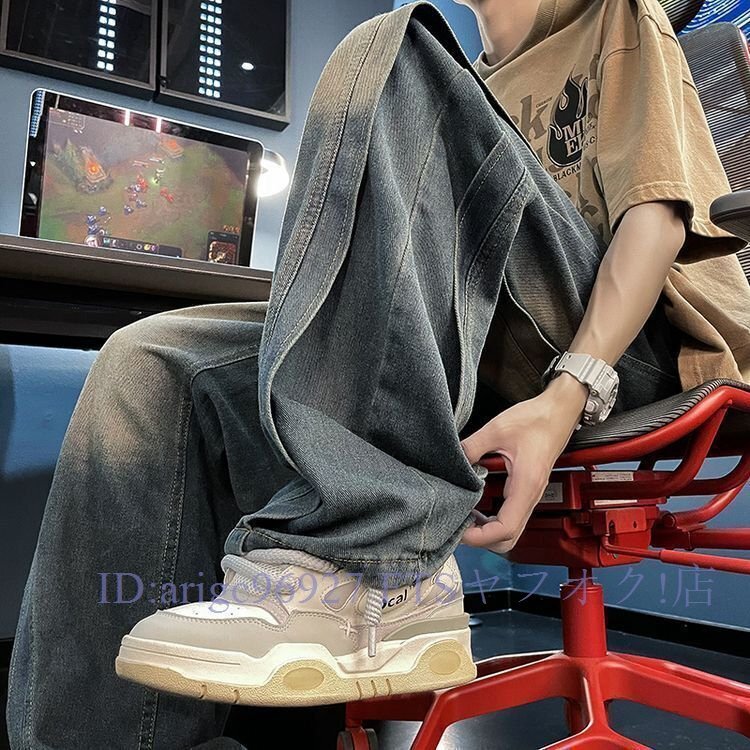 ★新品メンズ デニムパンツ ジーンズ 総柄 メンズズボン 春夏秋 ゆったり 大きいサイズ カジュアル おしゃれ (2色S-3XL)お色選択可拍卖