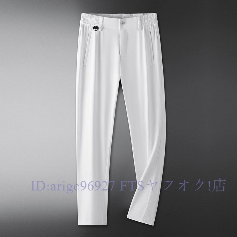 ☆新品夏人気 スラックス 薄手 メンズパンツ ビジネスパンツ 春夏 ロングパンツ ストレッチ 高級 紳士服 フォマール 無地 家庭洗濯可拍卖