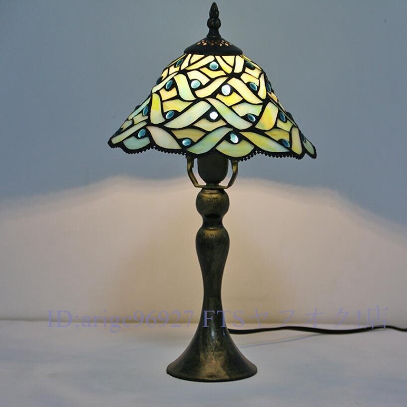 ☆新品☆ 芸術品ステンドランプ 照明 ステンドグラス アンティーク 花柄 レトロな雰囲気室内装飾 テーブルスタンド拍卖