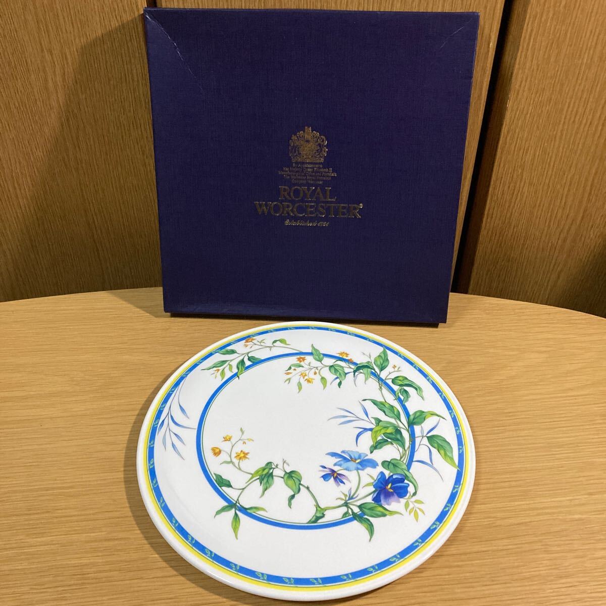 ▼ロイヤルウースター≪ケーキプレート 1枚≫約28cm ROYAL WORCESTER プレート 皿 花柄拍卖