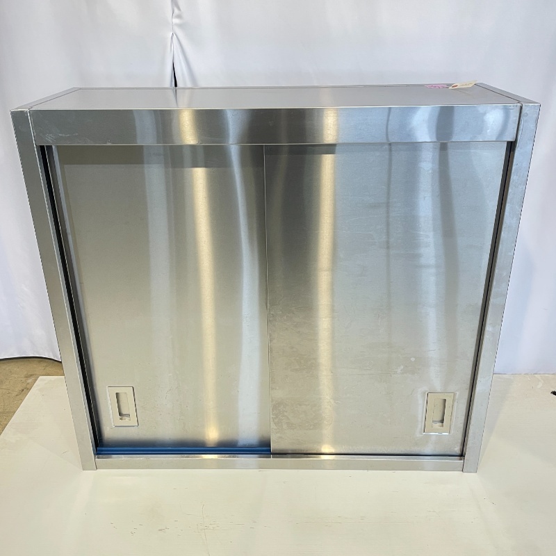 北海道・九州・沖縄・離島等追加送料有【中古】 業務用 ステンレス 吊戸棚 幅1000×奥行350×高900mm (No.8865) 厨房機器拍卖