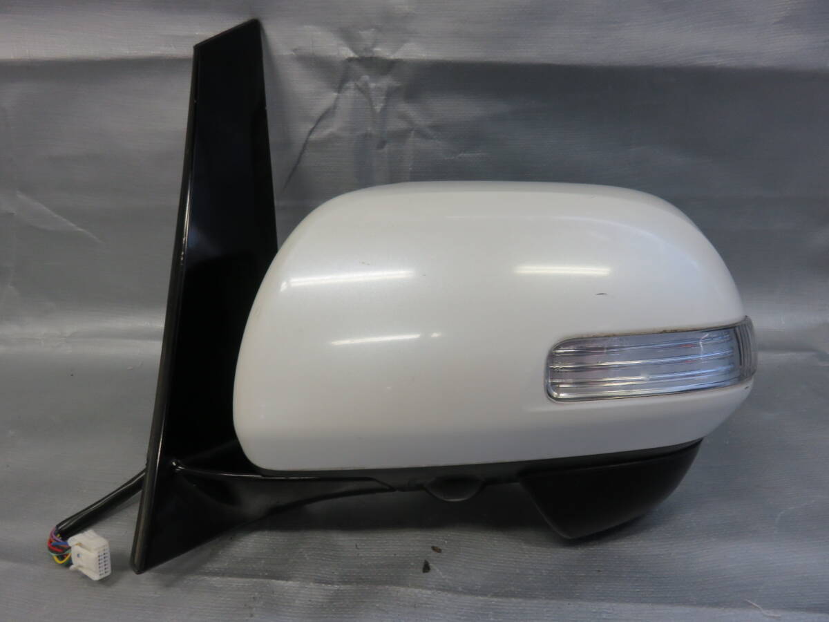 ★STD4718 動作OK トヨタ エスティマ ACR50W ACR55W /GSR50W GSR55W (左) 純正 ドアミラー/助手席 サイドミラー 白 ホワイト拍卖