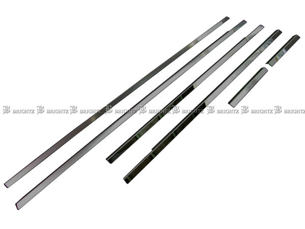 ワゴンRスティングレー MH23S 超鏡面 ステンレス ブラック メッキ ウィンドウ モール 6PC ウェザーストリップ カバー WIN-BLA-110拍卖