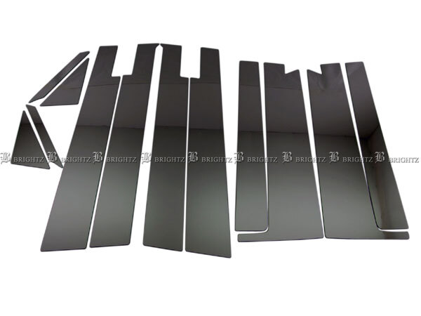 フリード GB5 GB6 超鏡面 ステンレス ブラック メッキ ピラー パネル バイザー有用 12PC カバー PIL-BLA-395拍卖