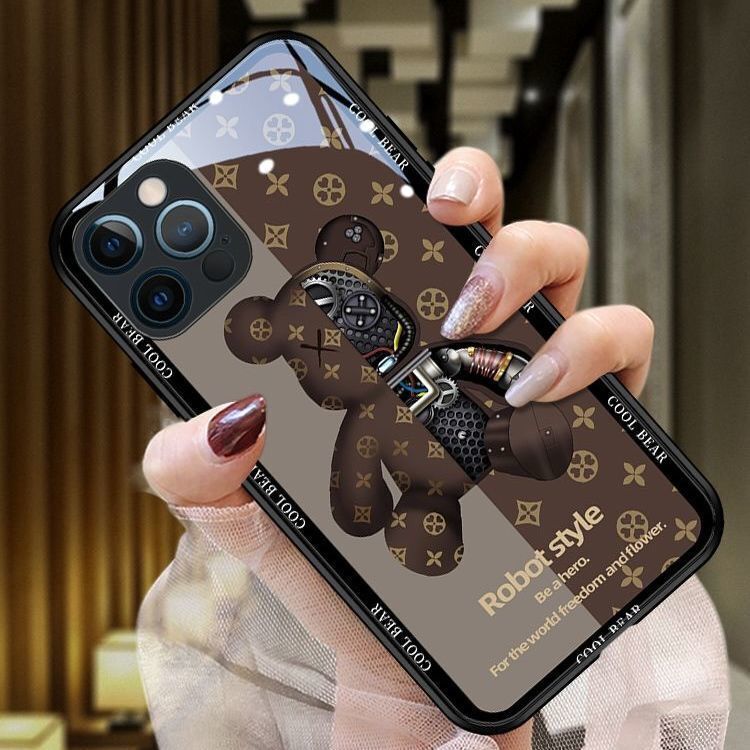iPhone 13 ケース カバー ガラス製 キャラクター かわいい 耐衝撃 iPhone 7Plus 8Plus 11 12 13 14 Pro max mini ケース拍卖