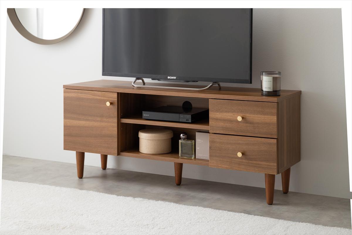 テレビ台 ローボード 脚付きテレビボード 幅100cm ブラウン色拍卖
