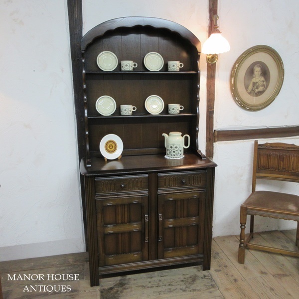 イギリス アンティーク 家具 ドレッサー カップボード キャビネット 飾り棚 食器棚 収納 店舗什器 木製 英国 CUPBOARD 6735d拍卖