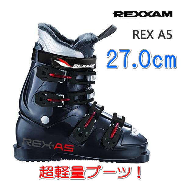 1481★REXXAM REX-A5/BK 27.0㎝★未使用品/超軽量ブーツ/足入れ簡単シェル採用/レクザム/初中級向け拍卖