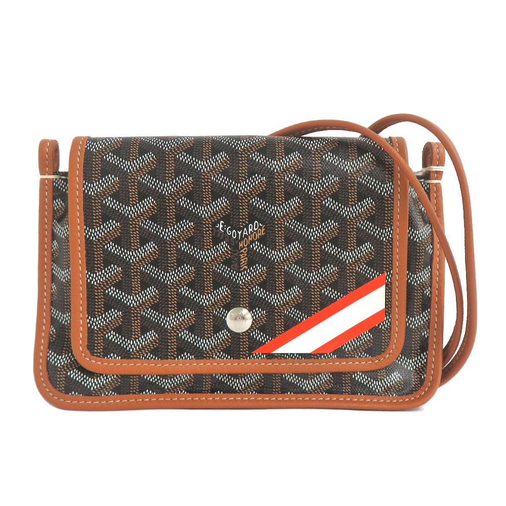 【名古屋】ゴヤール プリュメ ポーチウォレット ブラック ナチュラル 財布 カードケース クロスボディ 斜め掛け 黒拍卖