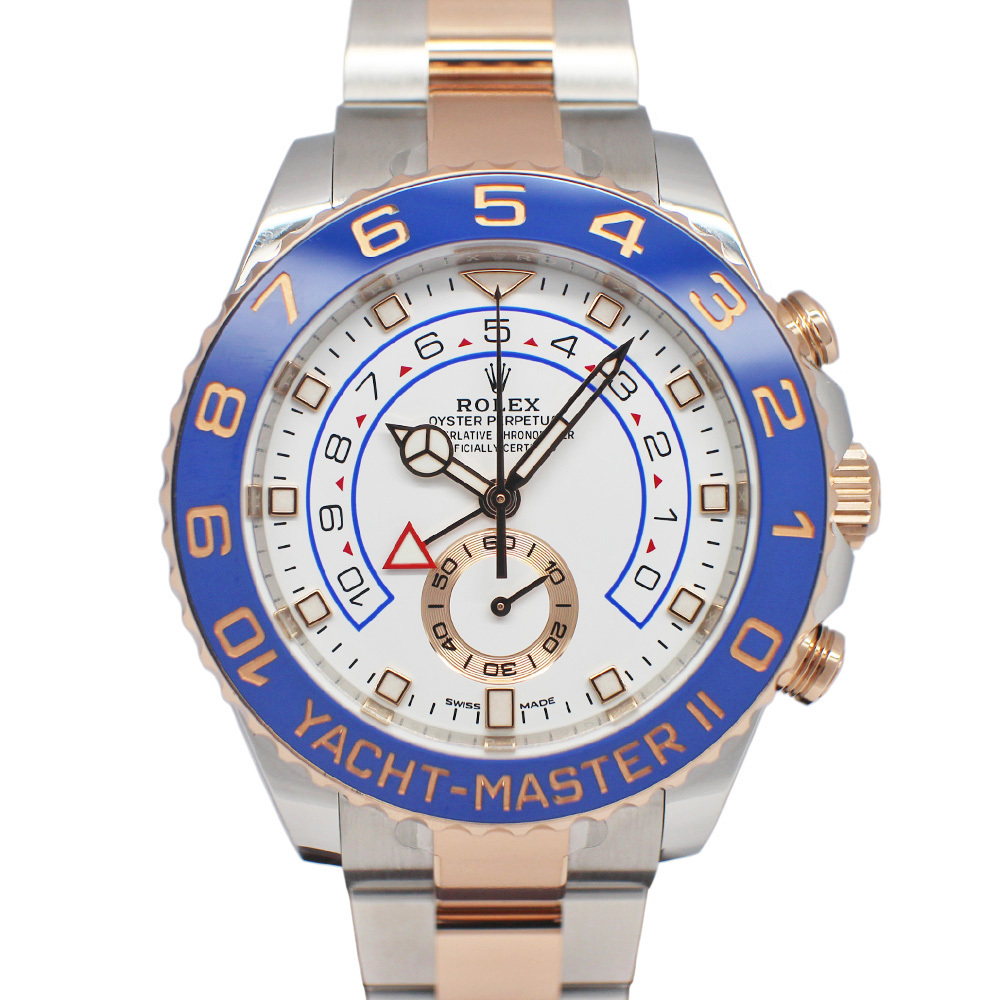 【名古屋】ロレックス ヨットマスターII 116681 ランダム ホワイト SS RG 自動巻き メンズ 保証書付き 2018年拍卖