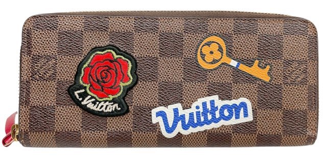 ルイ ヴィトン ダミエ 長財布 LVストーリーズ ポルトフォイユ クレマンス N60147 パッチーズ VUITTON 【中古】拍卖