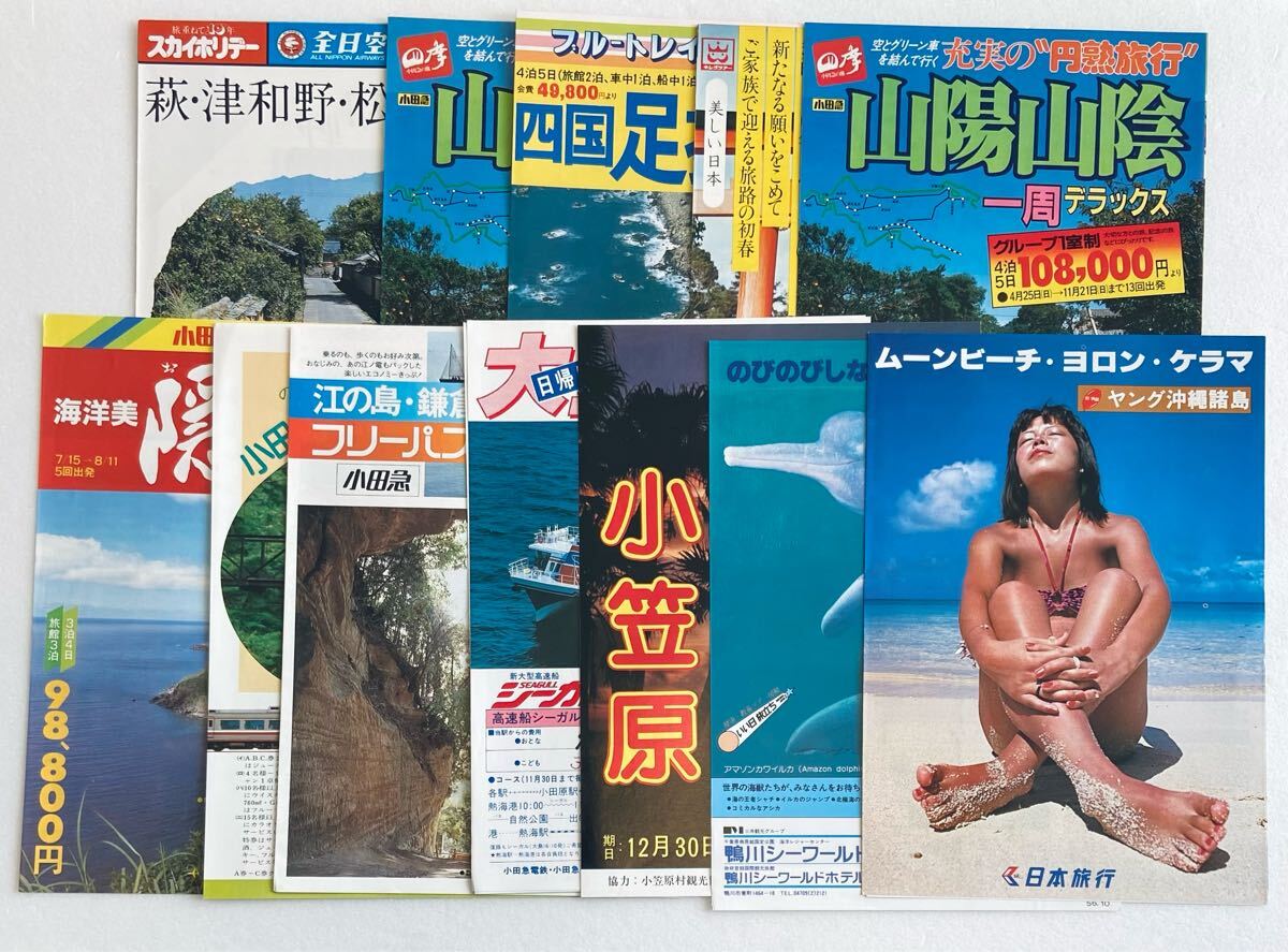 レア 江ノ島 小笠原 ヨロンケラマ ビキニ水着モデル 鴨川シーワールド旅行パンフレット冊子 レトロカタログ c拍卖