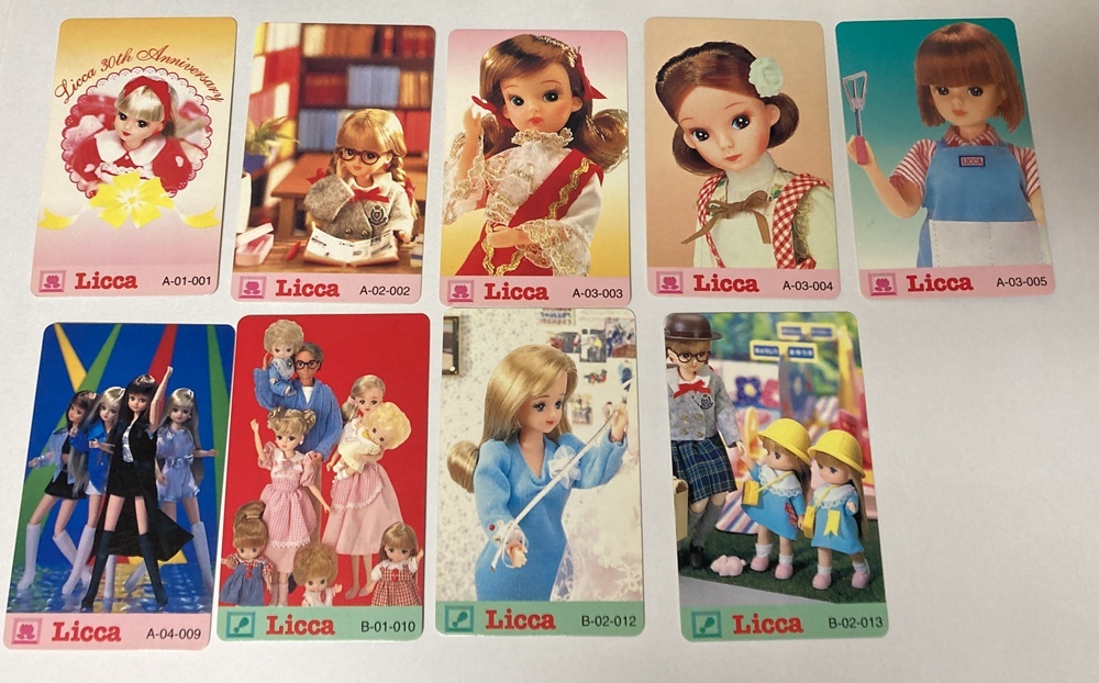 ★リカちゃん ロッテ データ カード (9枚)001~ フーセンガム おまけ 食玩 オマケ リカ Licca 当時物 昭和レトロ ガム LOTTE タカラ 拍卖