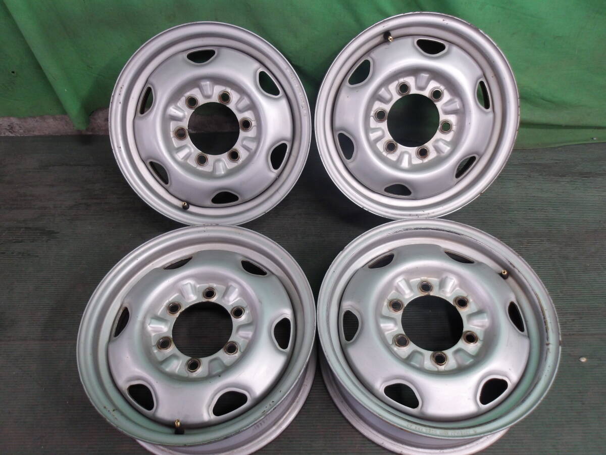 ☆ ホイール メーカー不明 15×5.5J 約+42 PCD139.7 6H 鉄 4本 ☆拍卖