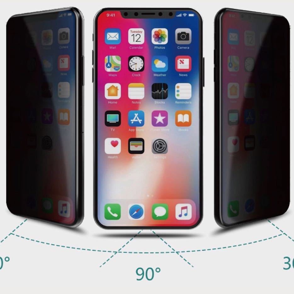 iPhone13Pro/12/12Pro/12ProMax覗きに防止ガラスフィルム 全面強化保護ガラスフィルム(最高触感/高光沢) 拍卖