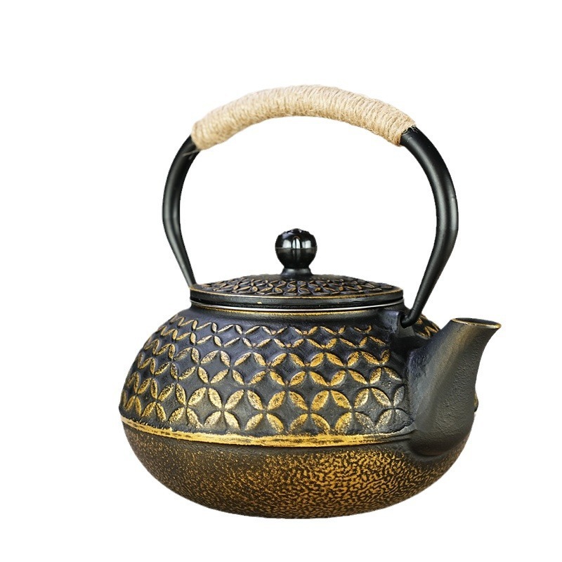 新作上質南部鉄器 鉄瓶 鉄器 急須 おしゃれ IH 対応 鉄やかん 鉄分補給 900ml拍卖