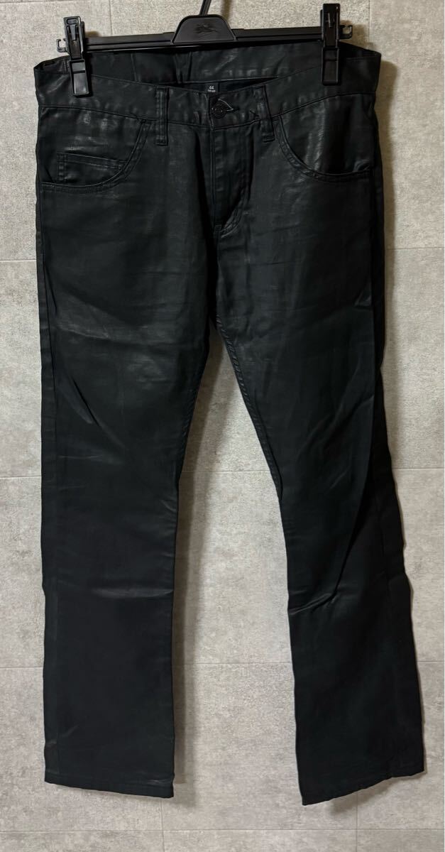 LAD MUSICIAN コーティングパンツ【44】ラッドミュージシャン 黒 日本製 拍卖