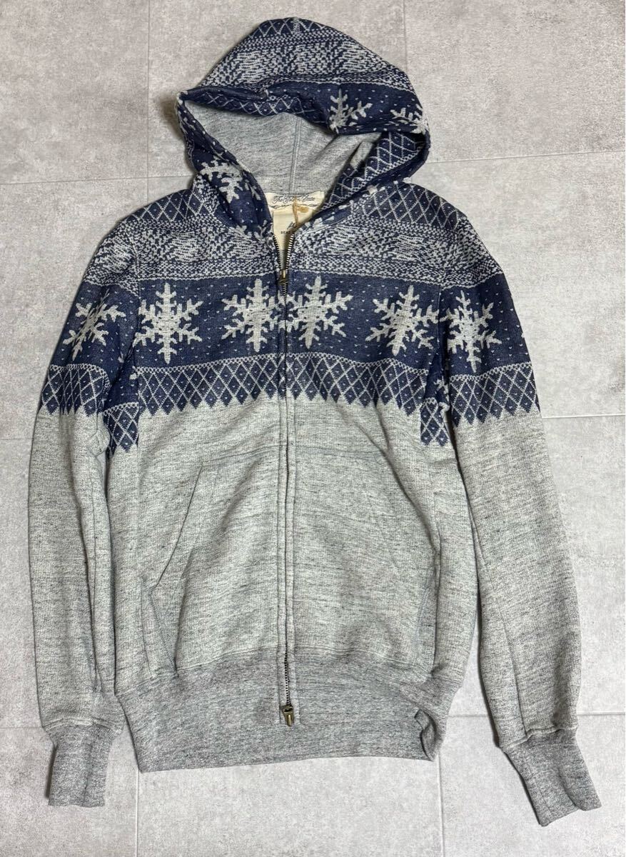 【未使用タグ付き・定価25,800円+税】REMI RELIEF レミレリーフ シルク混 ダブルジップスウェットパーカー【S】ノルディック グレー日本製 拍卖