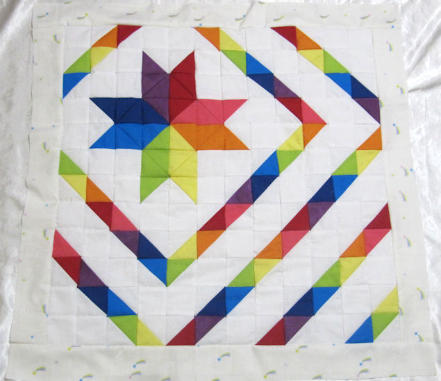 パッチワーク キルトトップ Half square triangle NO.22拍卖