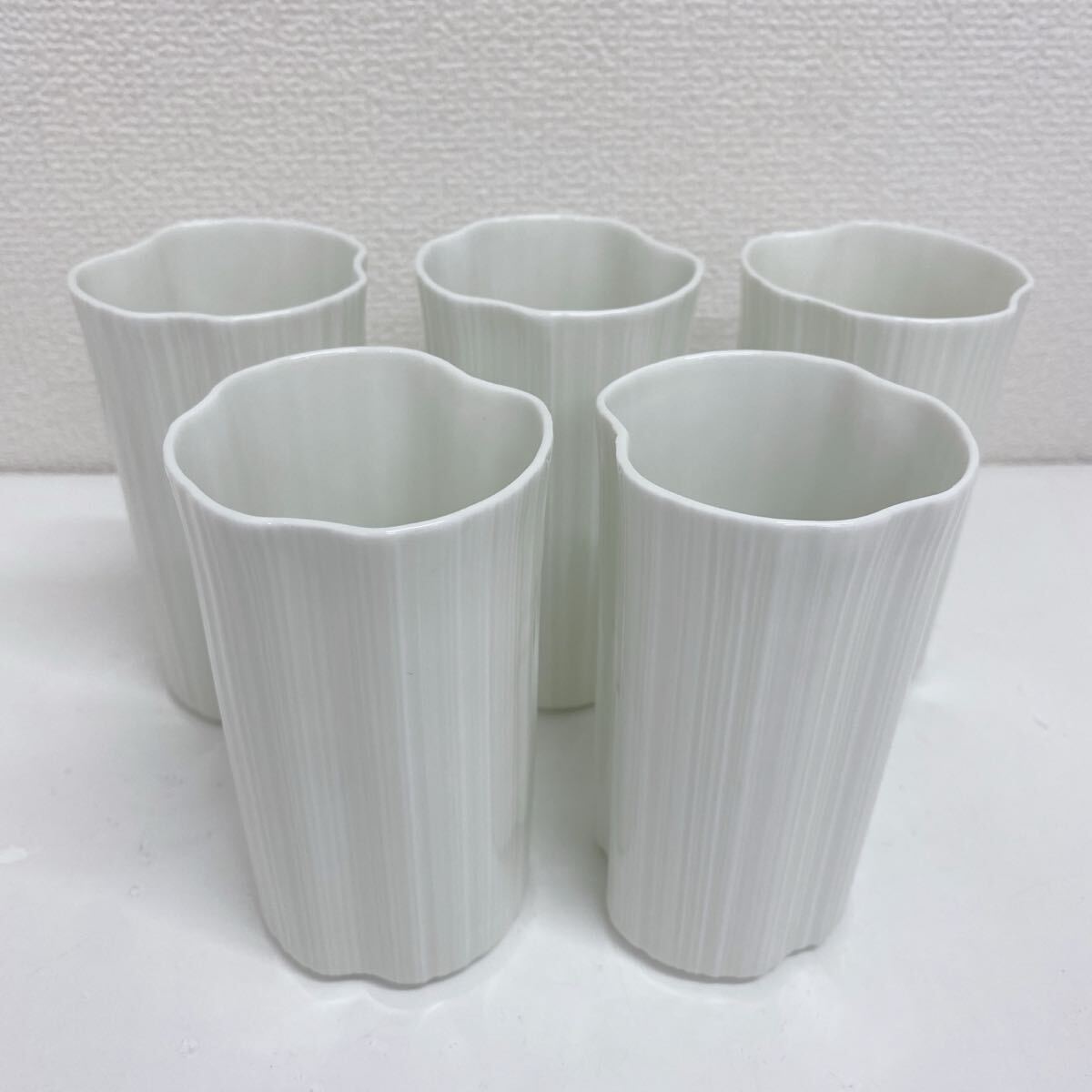 refle● 深川製磁 湯呑み コップ ビールコップ 陶器 5客 現状品拍卖