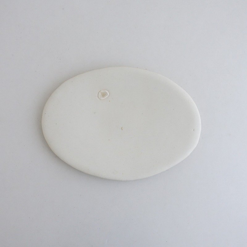 【美品】岩田圭介 *楕円皿 25x17cm*オーバルプレートお皿和食器作家白ホワイト【陶器】(wa85-2502-68)【50C52】拍卖