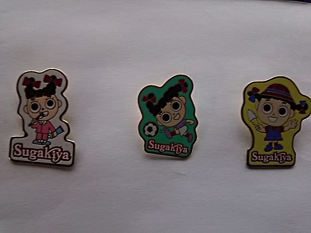 スガキヤ寿がきやピンバッジ スーちゃん 3個 レア・拍卖