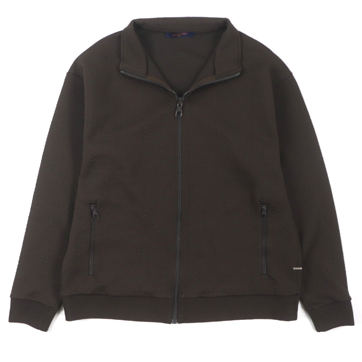 美品▼ルイヴィトン 2024年製 HJY45W モノグラム ロゴプレート ジップスルートップ ブルゾン トラックジャケット XXL 正規品 メンズ拍卖