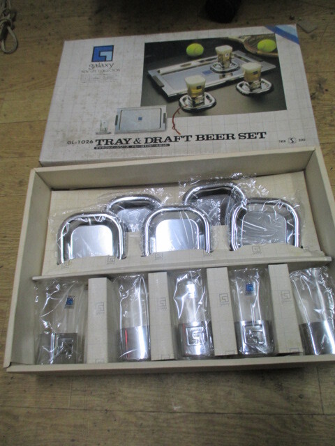 TRAY&DRAFT トレー付き一口ビールセット GL-1026 欠品あり (R3-2-1)拍卖
