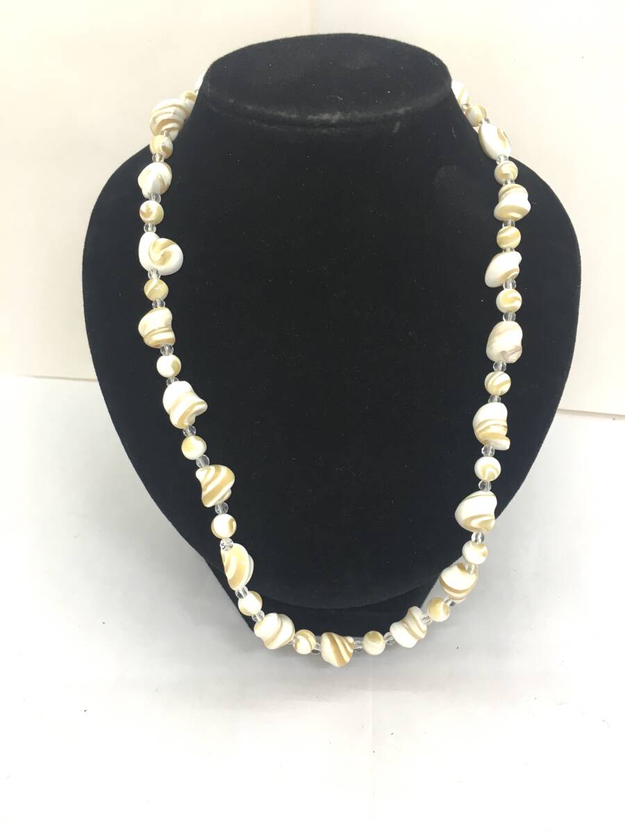 マザーオブパール シェルナゲットビーズ ネックレス マザーイズパールナゲット拍卖