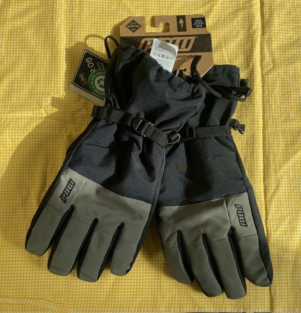 【即決】新品・未使用 POW TRENCH GTX GLOVE GREY Lサイズ GORE-TEX 暖かく防水通気性OK パウグローブブラックグレー ゴアテックス52%OFF拍卖