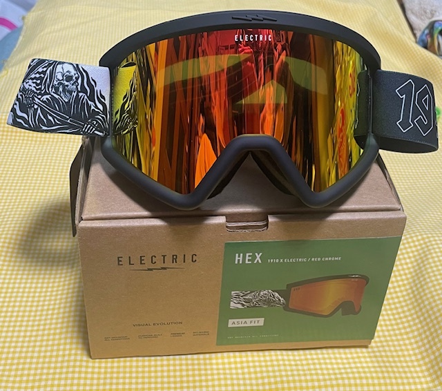 【即決】新品・未使用ELECTRIC HEX 1910X コラボ ブローズレッドレンズ 人気デザイン ブラック ハイコントラストレンズ エレク40%OFF 拍卖