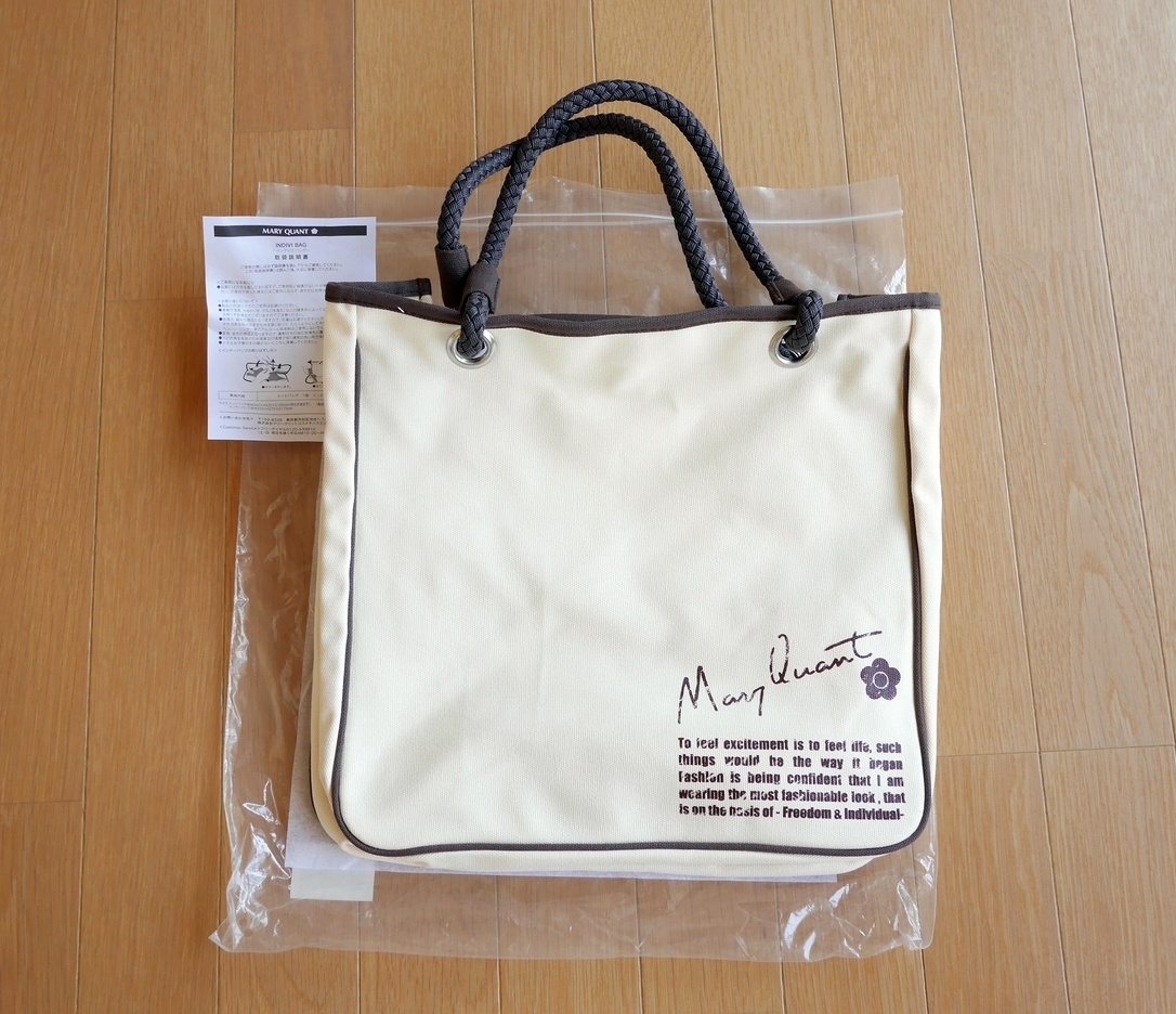 新品未使用 マリークワント 非売品トートバッグ ベージュ ノベルティ クーラーバッグ エコバッグ INDIVI BAG MARY QUANT 保冷バッグ サブ拍卖