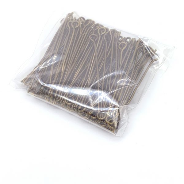 アクセサリー パーツ ハンドメイド ヘッドピン 9ピン ニッケルフリー 金古美 100本拍卖