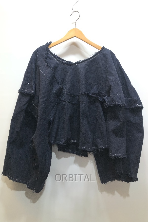 経堂) コムデギャルソン COMME des GARCONS カットデザイン デニム ブラウス GM-P017 サイズM AD2003 レディース拍卖